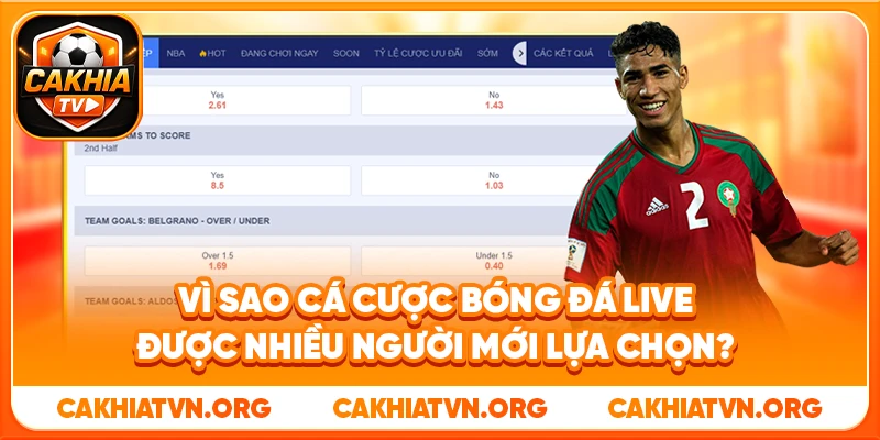 Hướng Dẫn Cá Cược Bóng Đá Live Từ A–Z Trên Cakhia TV 3 Vì sao cá cược bóng đá live được nhiều người mới lựa chọn?